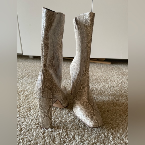 Fashion Nova Snakeskin Print Boots - Picture 3 of 7
